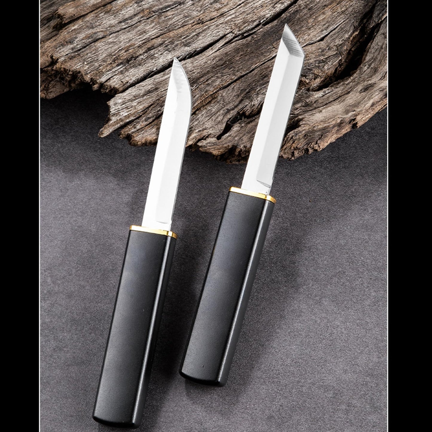 Paring knives,Portable Fruit Knife Set,Peeling Knife for Fruits and Vegetables Straight & Curved Stainless Steel ,Ultra Sharp Kitchen Knife for Camping Outdoor