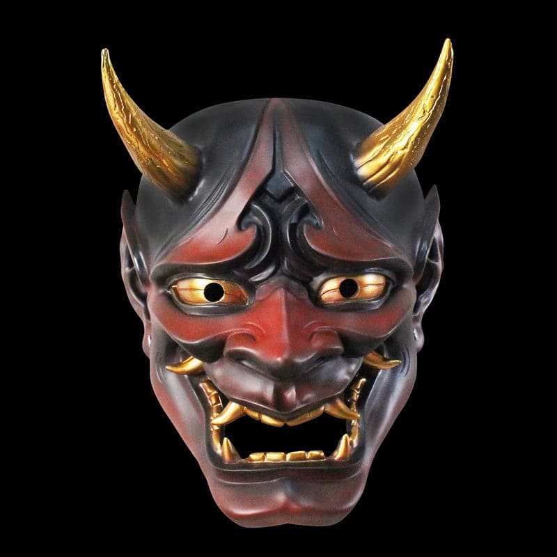 Hand-Made Japanese Hannya Hundred Ghosts at Night Oni Mask