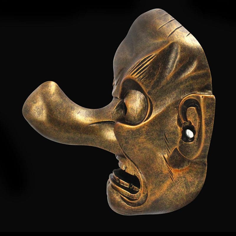 Hand-Made Japanese Hannya Red Tengu Resin Oni Mask