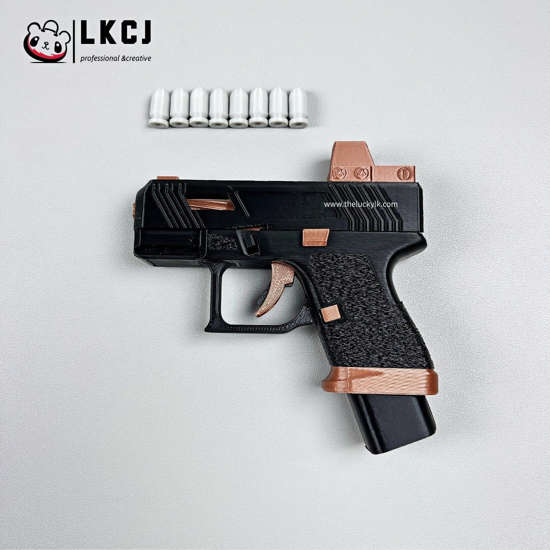 3D Printed Mini Pistol 34 Blowback Dart Blaster Automatic Shell Ejection