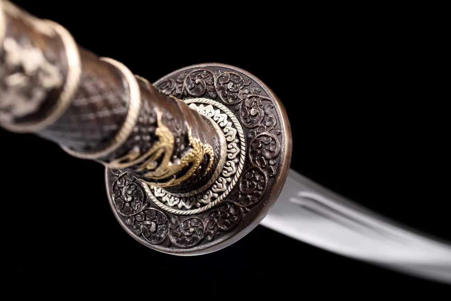 Red Fishskin Wootz steel Kangxi Great Sword