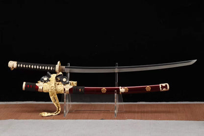 Handmade Japanese Tachi Odachi Mirror Moon T10 Three-colored Blades Truly Yokote