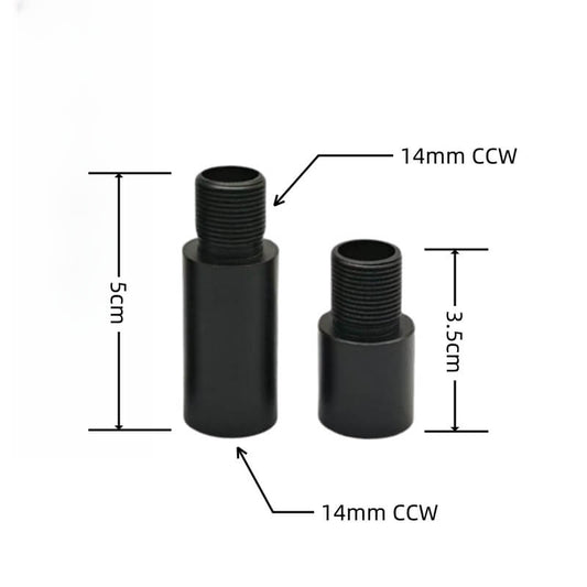14mm CCW CNC Metal Extension Tube