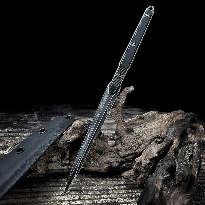 9.4in Tactical Fixed Blade Knife with Sheath, 440C Stainless Steel