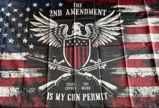 The 2nd Amendment is My Permit Flag - 3' x 5'