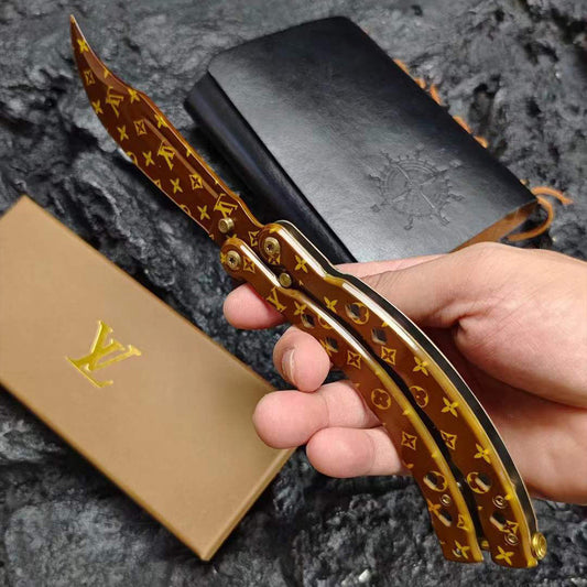 LV limited Scorpion Balisong Sharpen Butterfly Knife