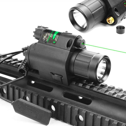 Rail Mounted Flashlight and Green Laser Combo