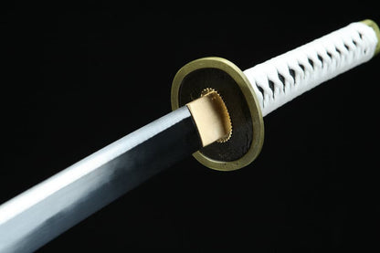 Hand Forged Anime One Piece Roronoa Zoro's Wado Ichimonji Sword 1045 High Carbon Steel Clay Tempered