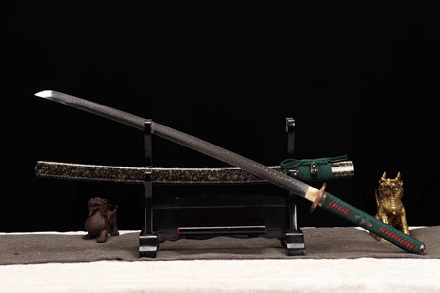 Hand Forged Japanese Samurai Katana Dark Knight T10 Burned edge Hand grinding