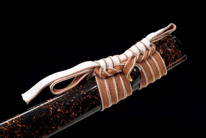 Hand Forged Japanese Samurai Katana Desert T10 Turns the soil to burn blade