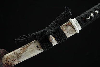 Hand Forged Japanese Tanto Darkness Short Sword 1095 Carbon steel