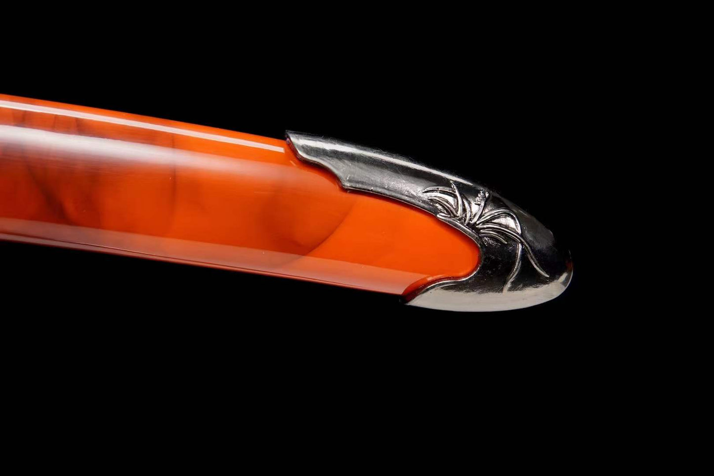 Hand Forged Japanese Tanto Red Sky Short Sword T10 Turns the soil to burn blade