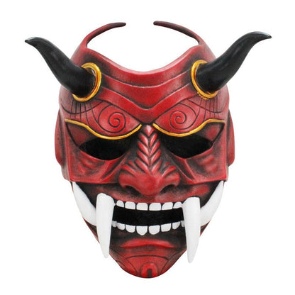 Hand-Made Japanese Hannya Fangs Resin Oni Mask
