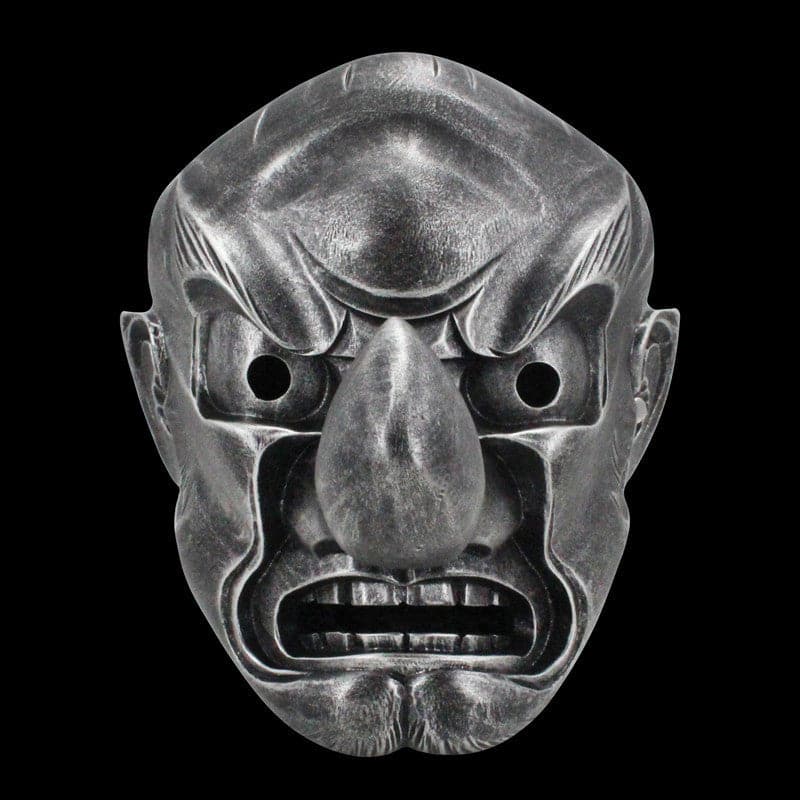 Hand-Made Japanese Hannya Red Tengu Resin Oni Mask
