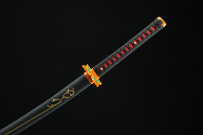 Handmade Anime Demon Slayer Tanjiro Nichirin 3rd Generation Sword 1045 High Carbon Steel Black