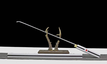 Handmade Anime NARUTO Sasuke Kusanagi-No-Tsurugi Sword Shirasaya Ninja Sword Spring Steel WhiteBlade