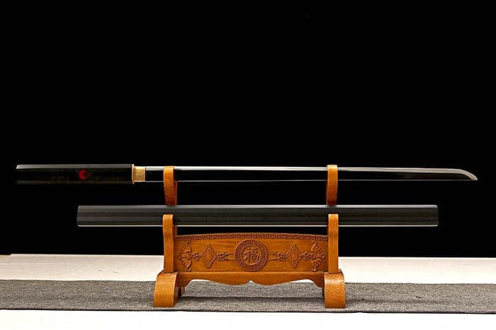 Handmade Anime NARUTO Sasuke Kusanagi-No-Tsurugi Sword Shirasaya Ninja Sword Spring Steel WhiteBlade