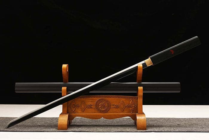 Handmade Anime NARUTO Sasuke Kusanagi-No-Tsurugi Sword Shirasaya Ninja Sword Spring Steel WhiteBlade