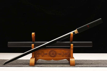 Handmade Anime NARUTO Sasuke Kusanagi-No-Tsurugi Sword Shirasaya Ninja Sword Spring Steel WhiteBlade