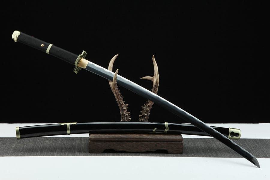 Handmade Anime One Piece Roronoa Zoro's Yubashiri Sword 1045 High Carbon Steel Black