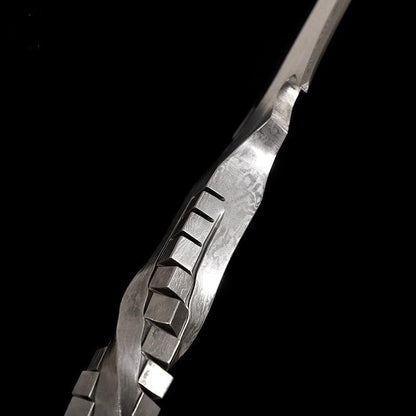 Handmade Dragon Scale Gun Pattern Steel One-piece forging