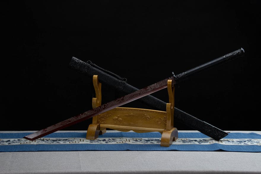 Handmade High Carbon Steel Archaic Blood Dragon  Tang Heng Sword