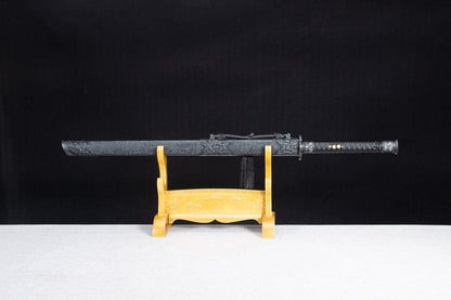 Handmade High Manganese Steel Red Flame Chinese Sword With Red Blade