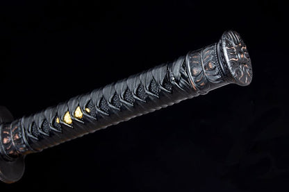 Handmade High Manganese Steel Red Flame Chinese Sword With Red Blade