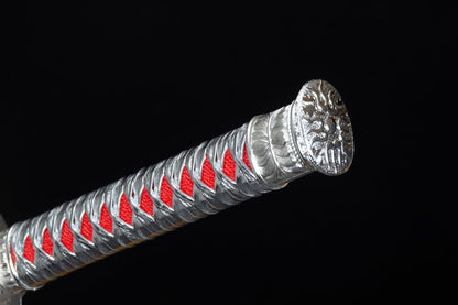 Handmade High-performance  Manganese steel Chinese Sword With Red Blade