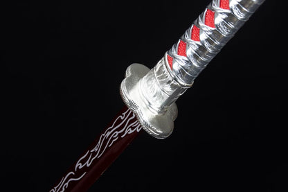 Handmade High-performance  Manganese steel Chinese Sword With Red Blade