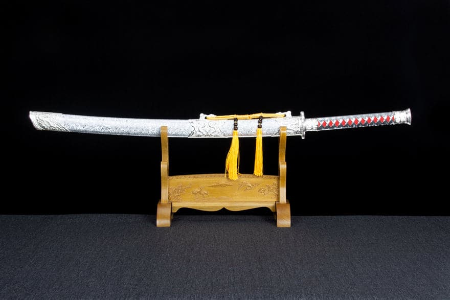 Handmade High-performance  Manganese steel Chinese Sword With Red Blade