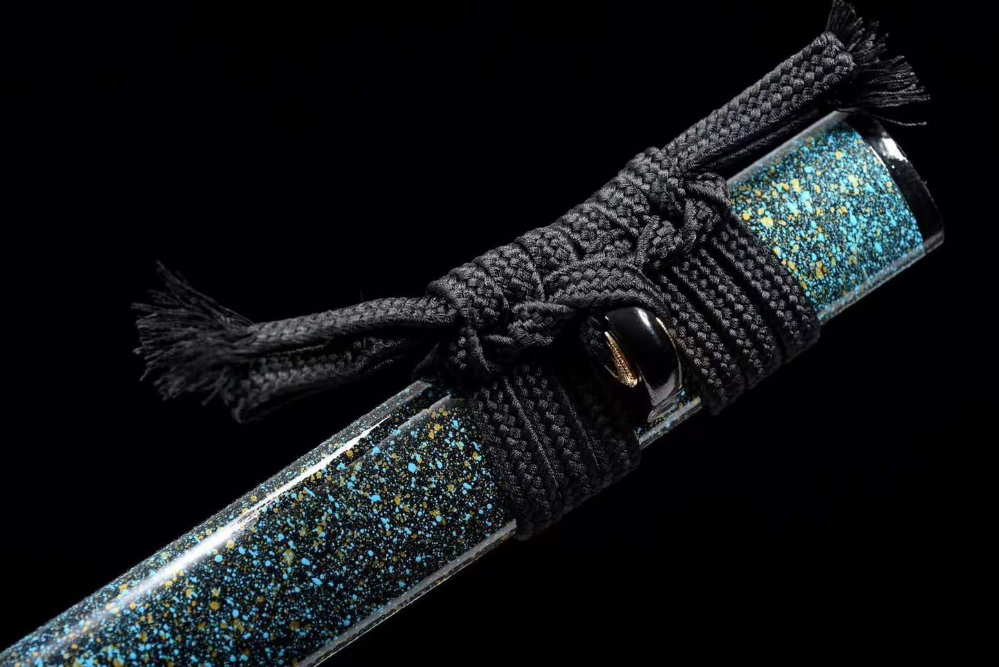 Handmade Japanese Wakizashi Green Steel Shadow T10 burned edge