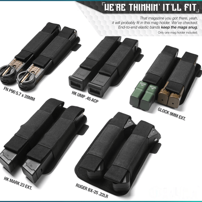 Extended Pistol Mag Holster - Hook Backing