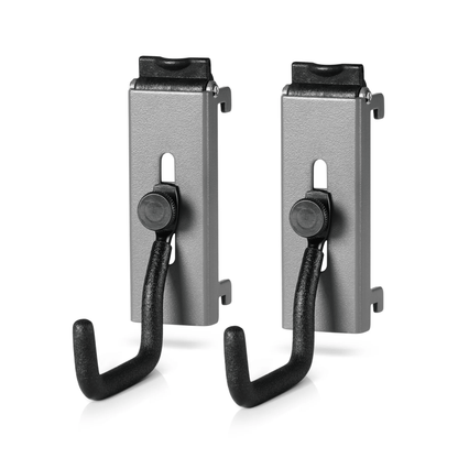 Wall Rack System - Adjustable J-Hooks (2 Pack, 2 Sizes)