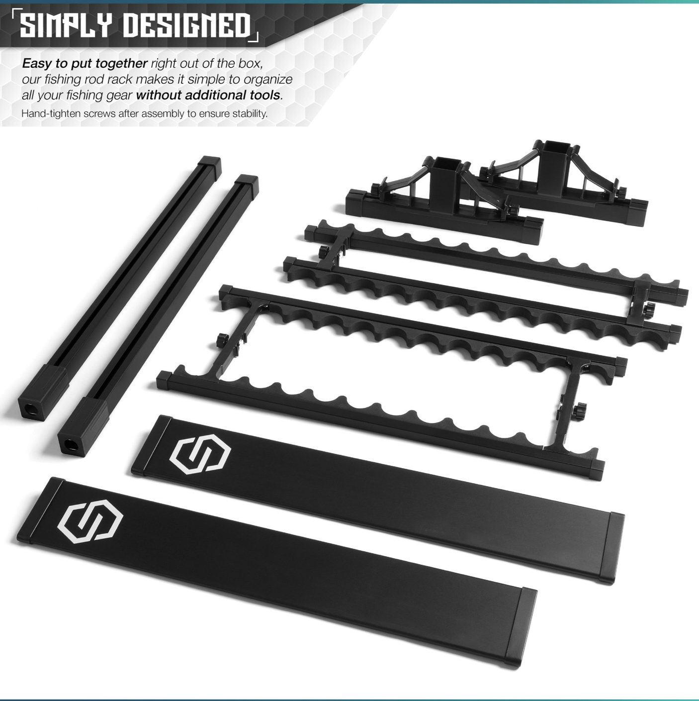 Fishing Pole Aluminum Rack (3 Sizes)