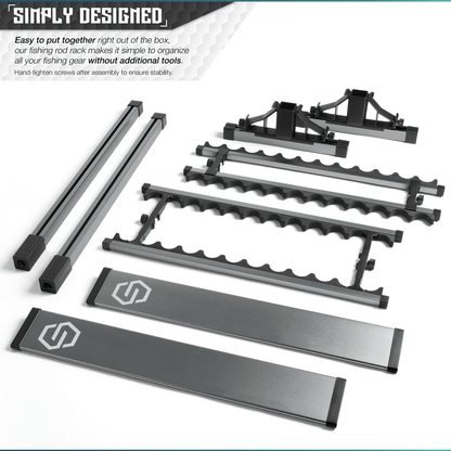 Fishing Pole Aluminum Rack (3 Sizes)