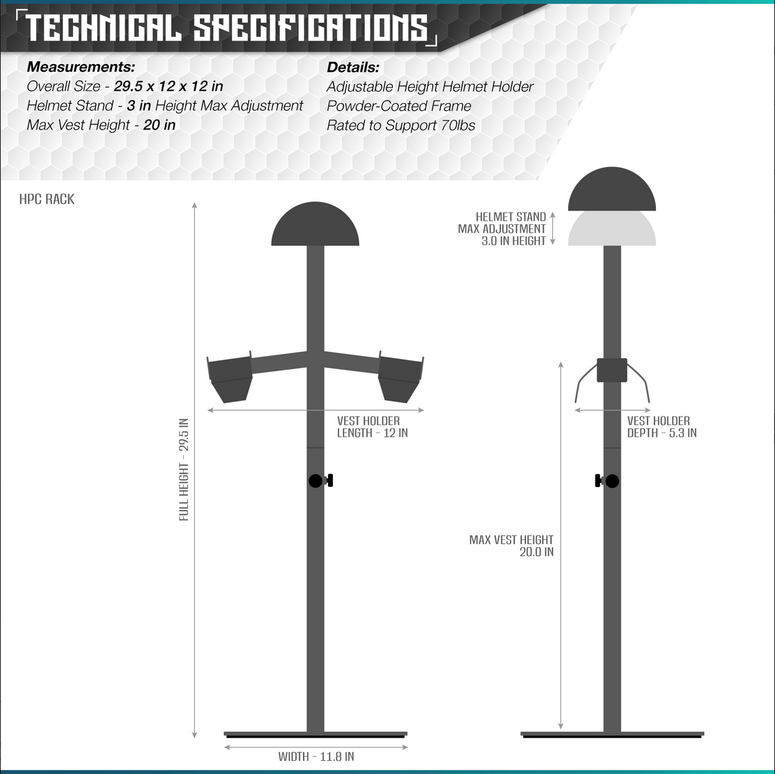 Tabletop Gear Rack - HWC