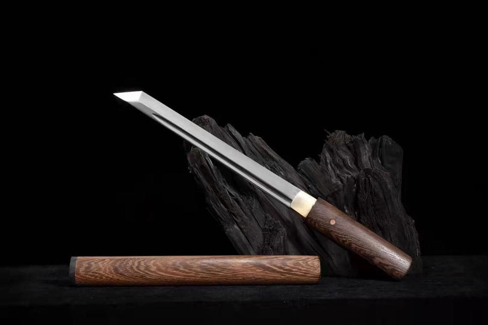 Rosewood High Manganese Steel Small Tang Knife